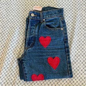 Revice Embroidered Heart Denim Jeans